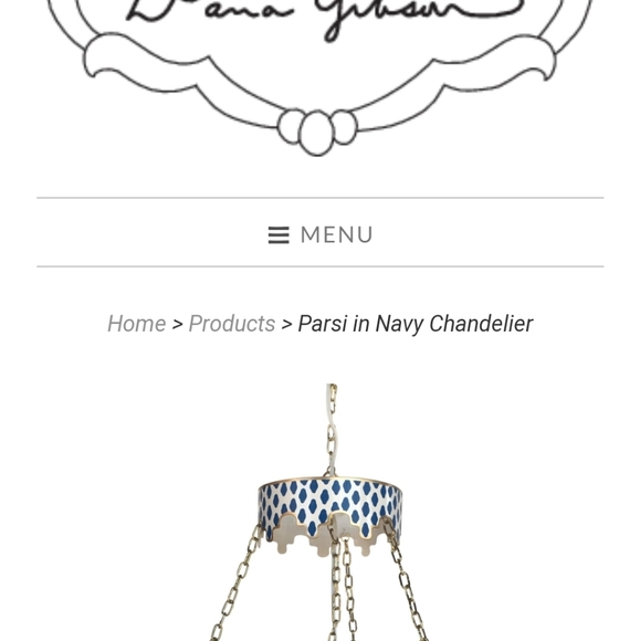 Dana Gibson Parisi navy chandelier